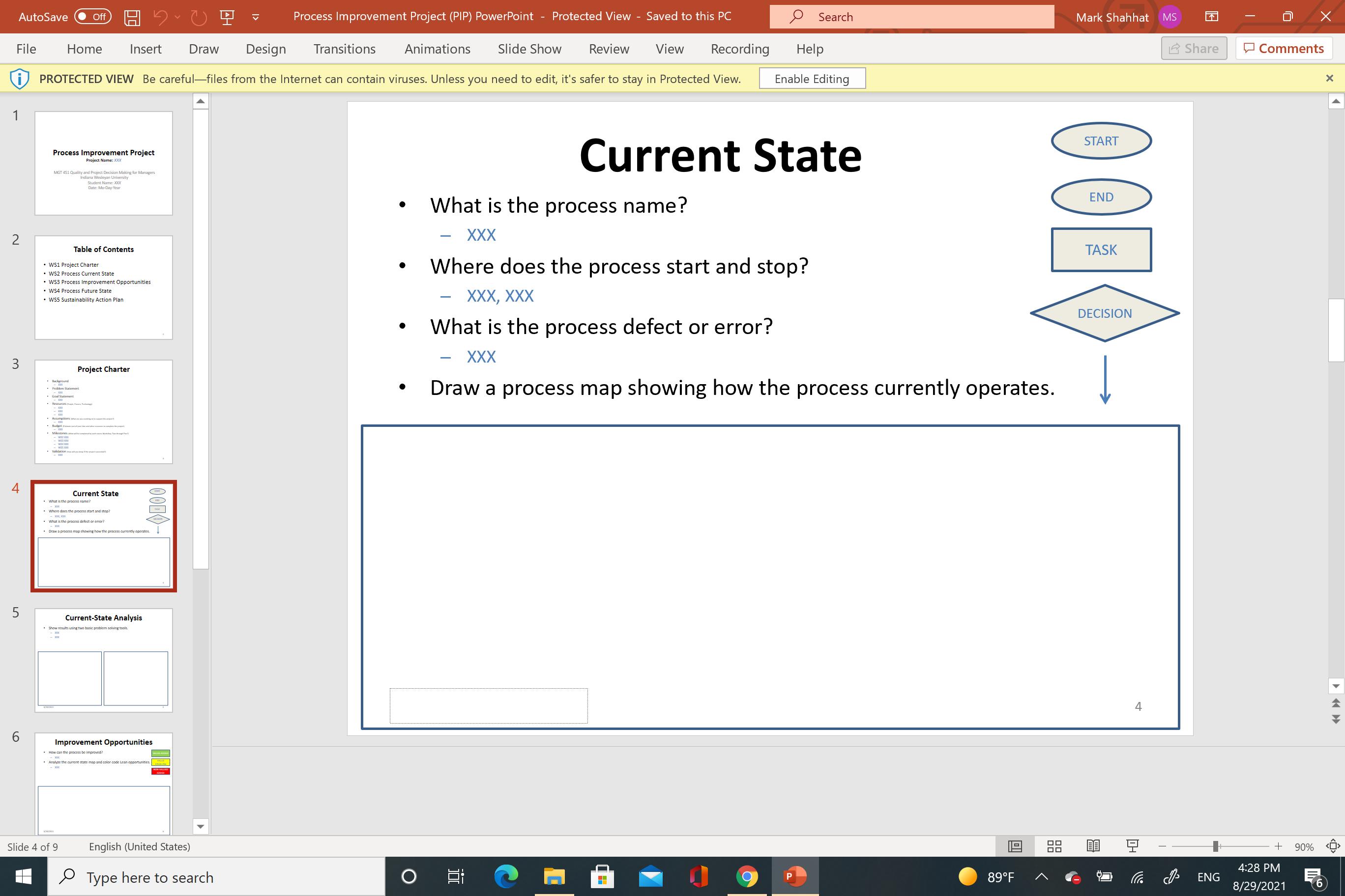 AutoSave . Off Process Improvement Project (PIP)