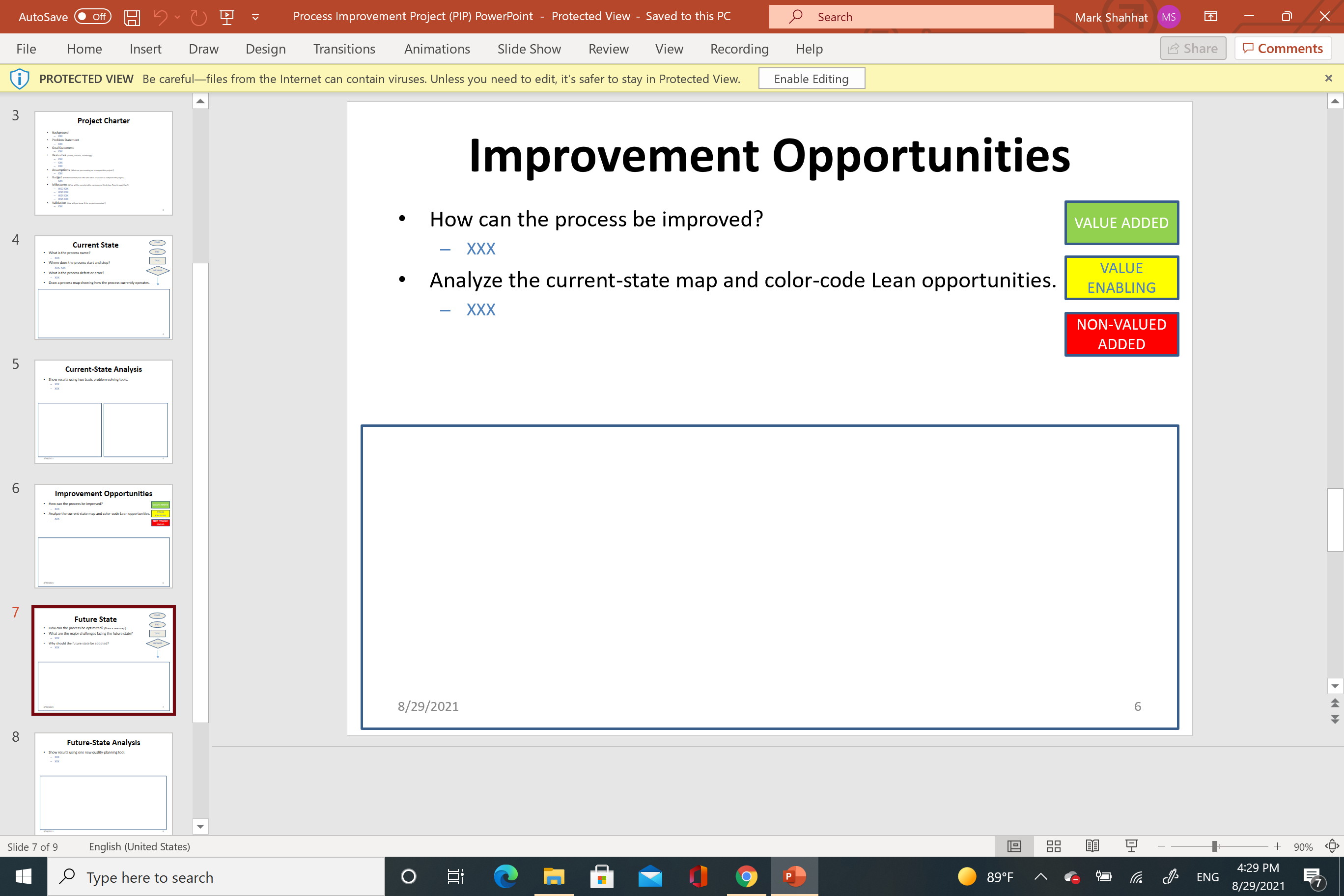 AutoSave . Off Process Improvement Project (PIP)