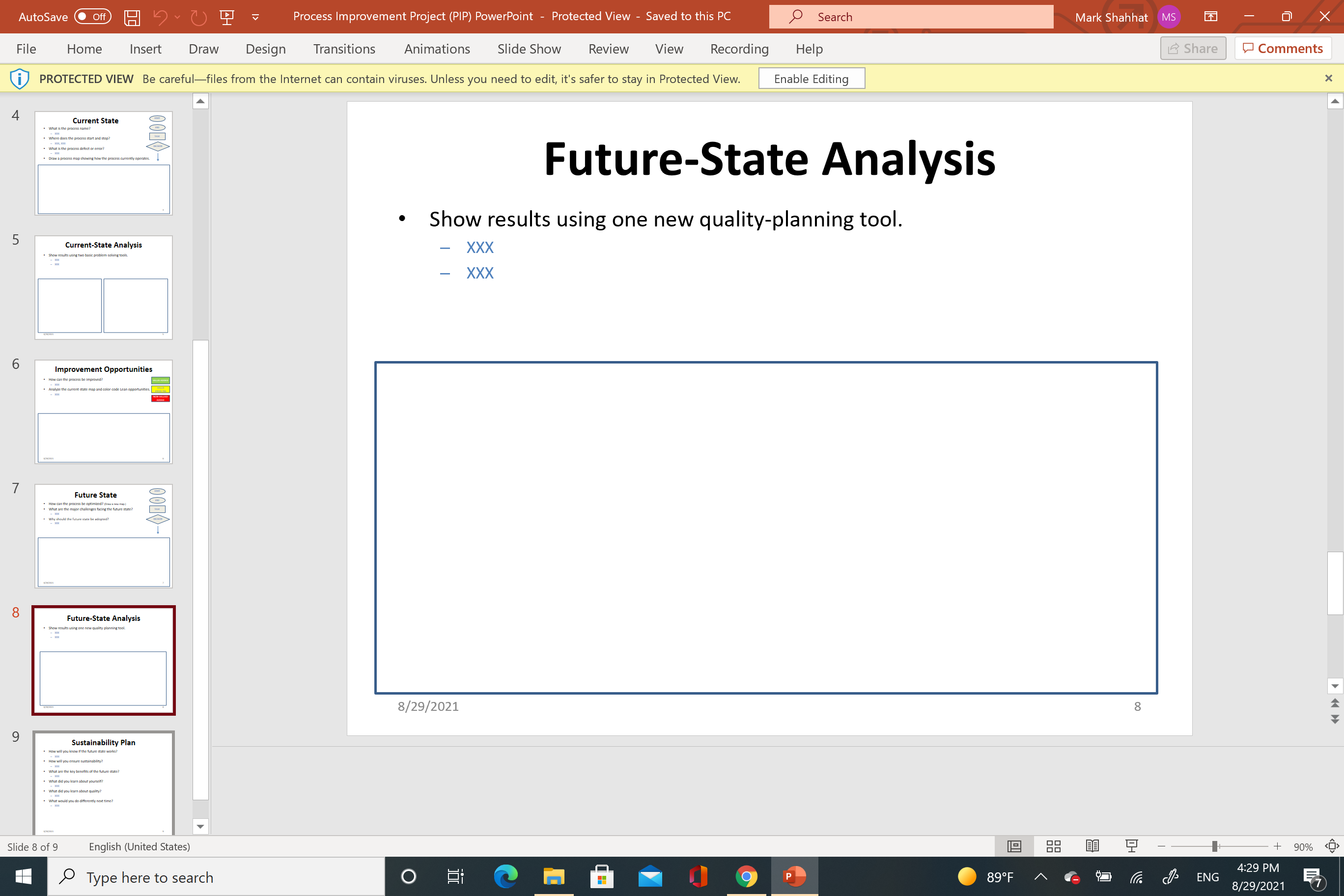 AutoSave . Off Process Improvement Project (PIP)