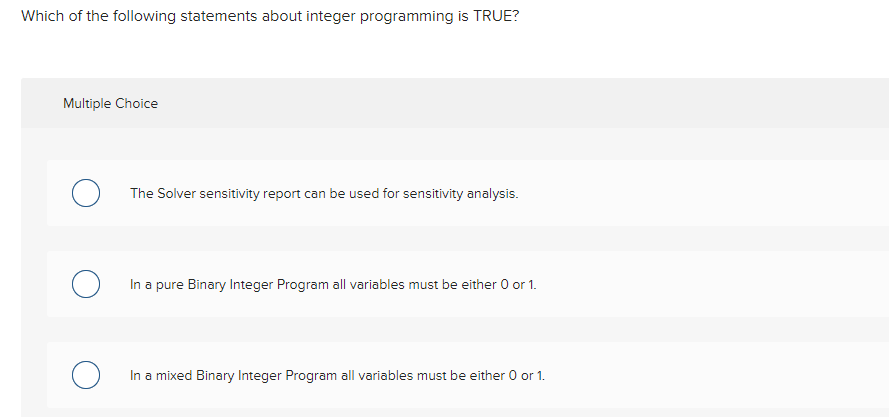 Management Science: Give the Correct Answers and