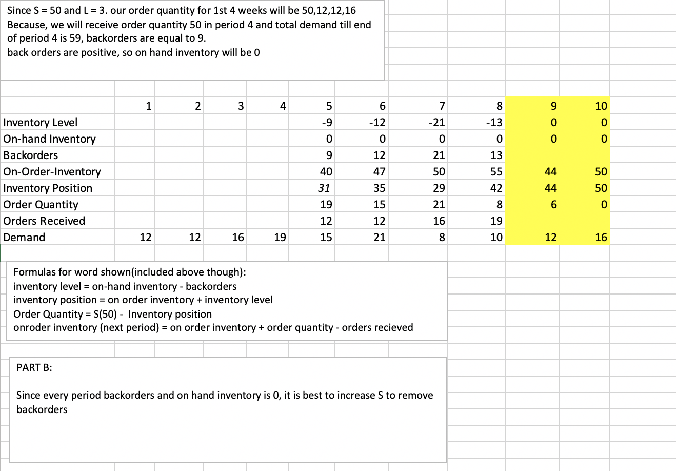 Hello Can you please complete columns 9-10 and