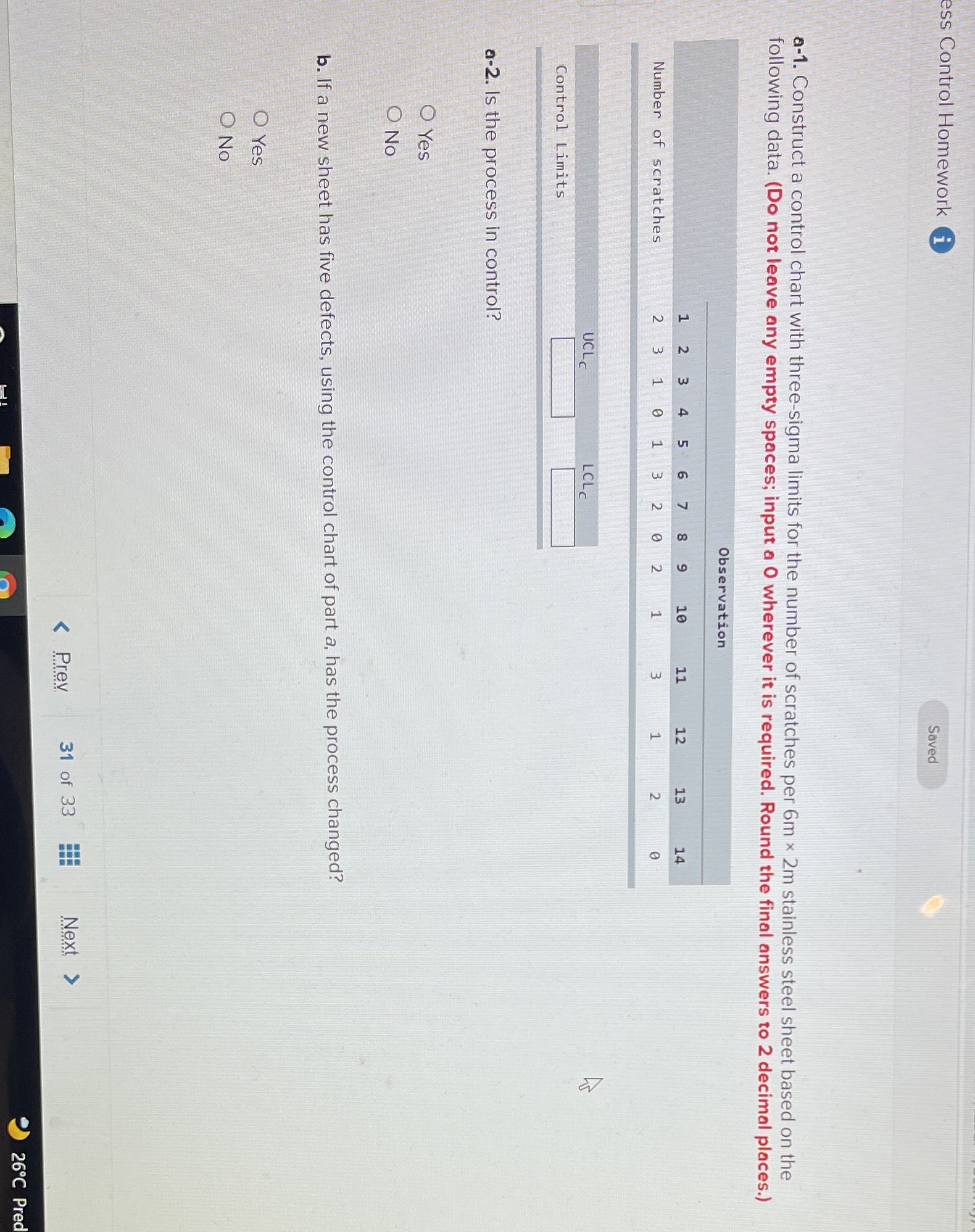 ess Control Homework i Saved a-1. Construct a