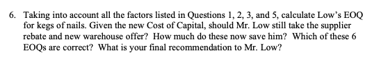 PLEASE ANSWER QUESTION 4, 5, 6. 4. Take into