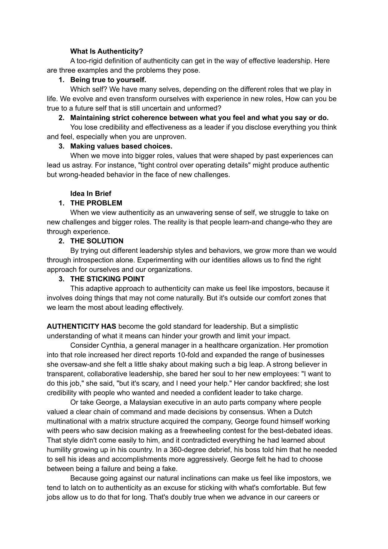 What does being authentic mean to you? Can you