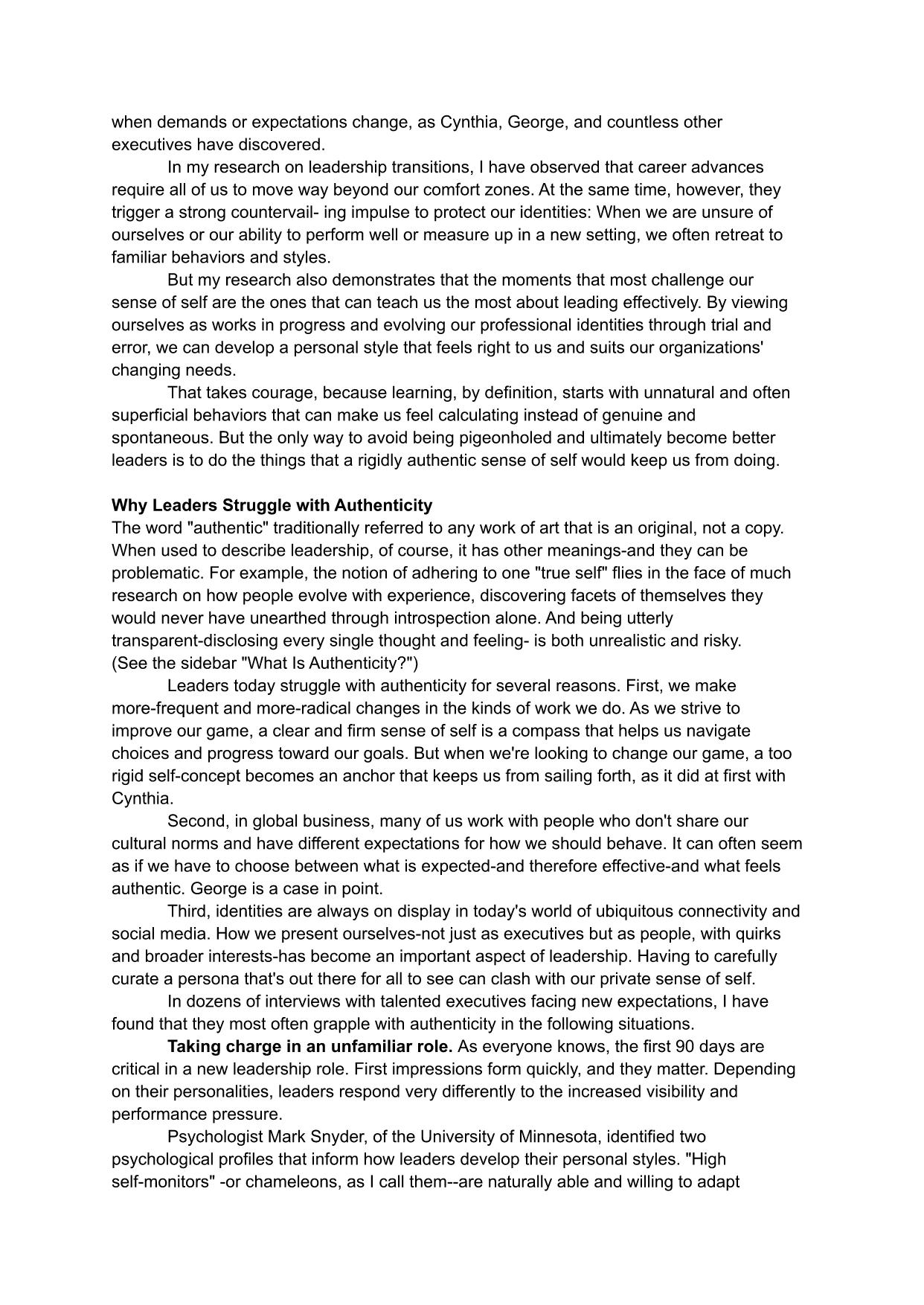 What does being authentic mean to you? Can you