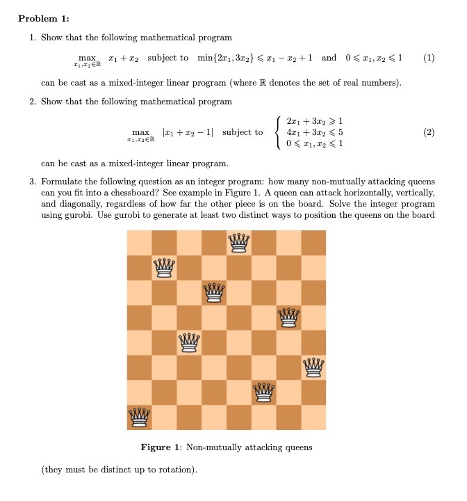 Problem 1: 1. Show that the following