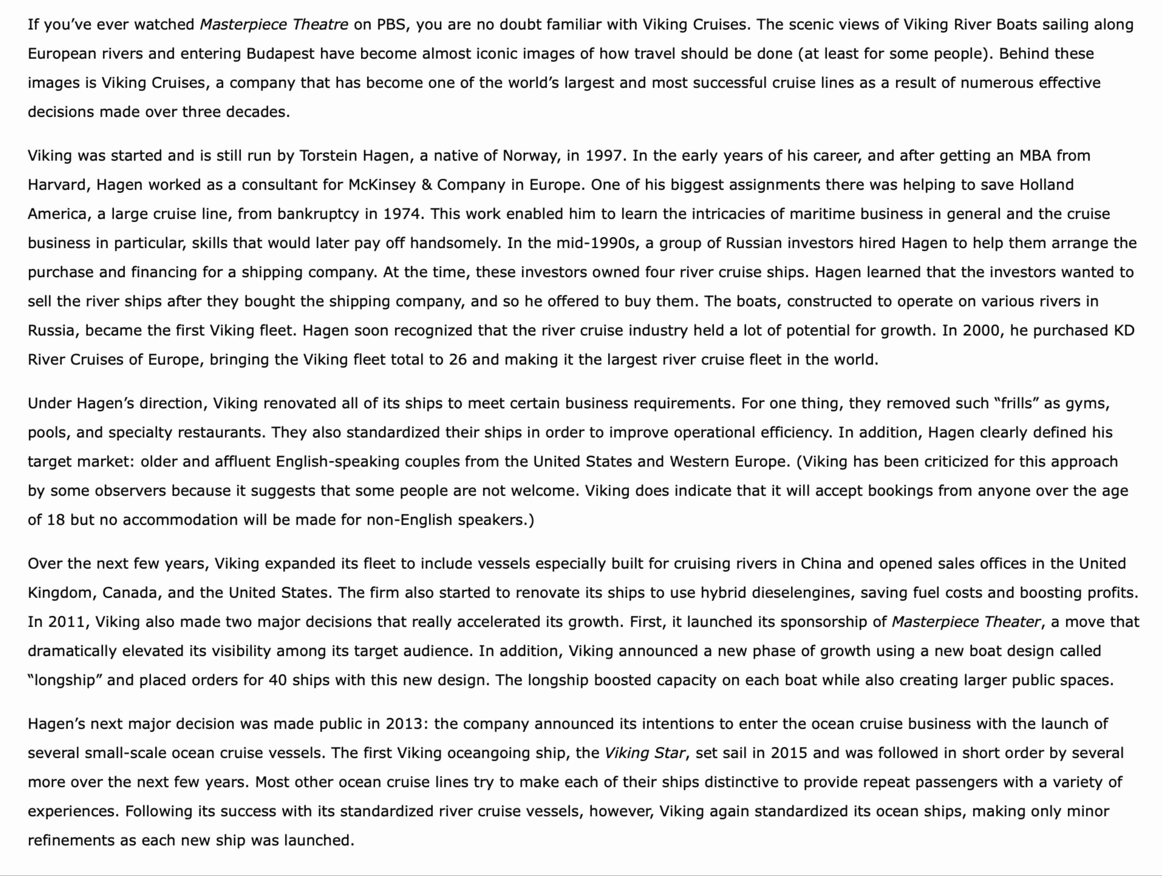 In 2 0 1 9 , Viking announced it would be