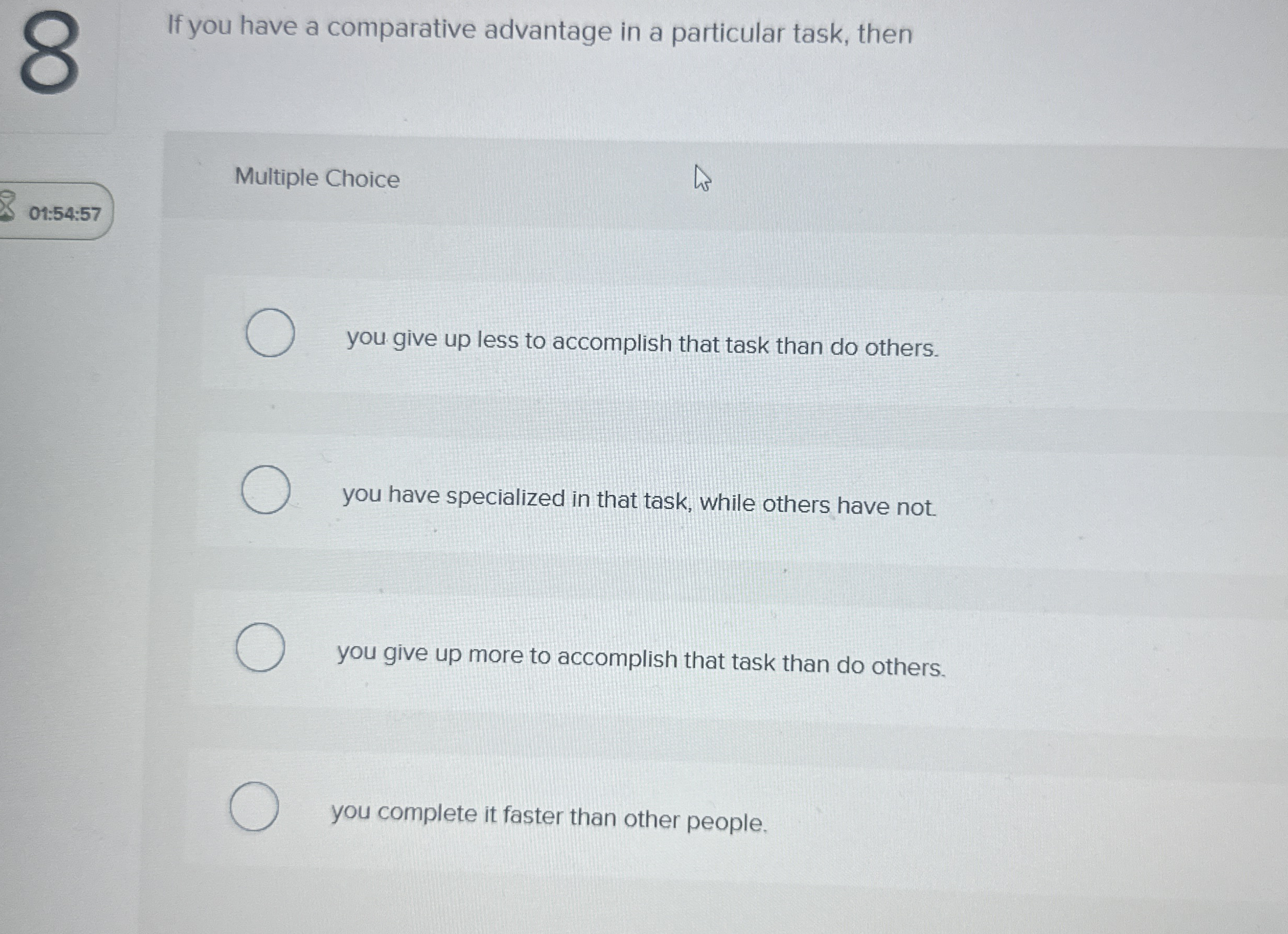 If you have a comparative advantage in a