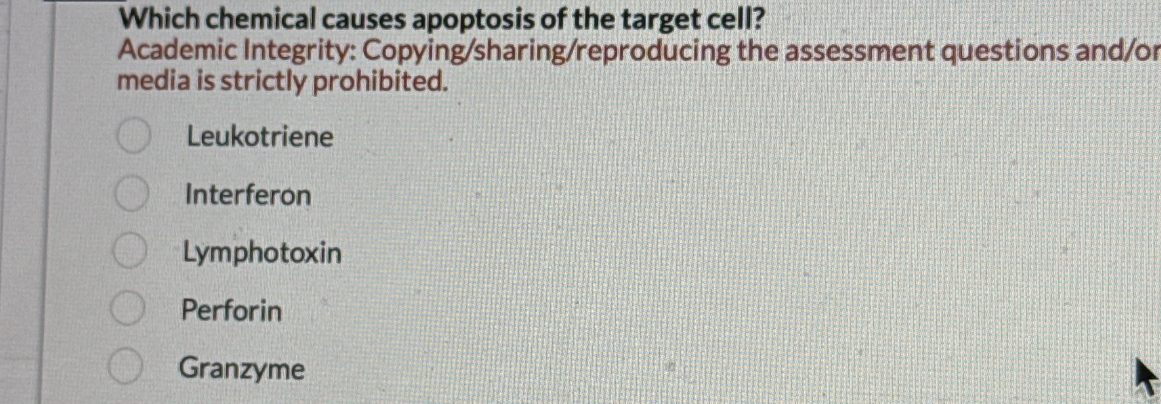 Which chemical causes apoptosis of the target