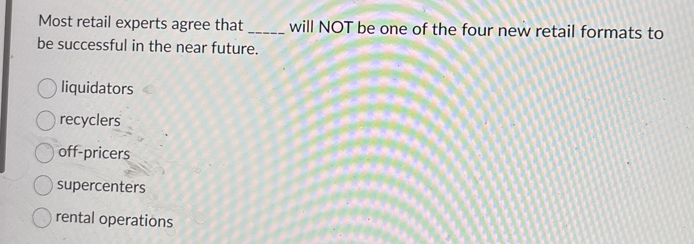 Most retail experts agree that q , will NOT be