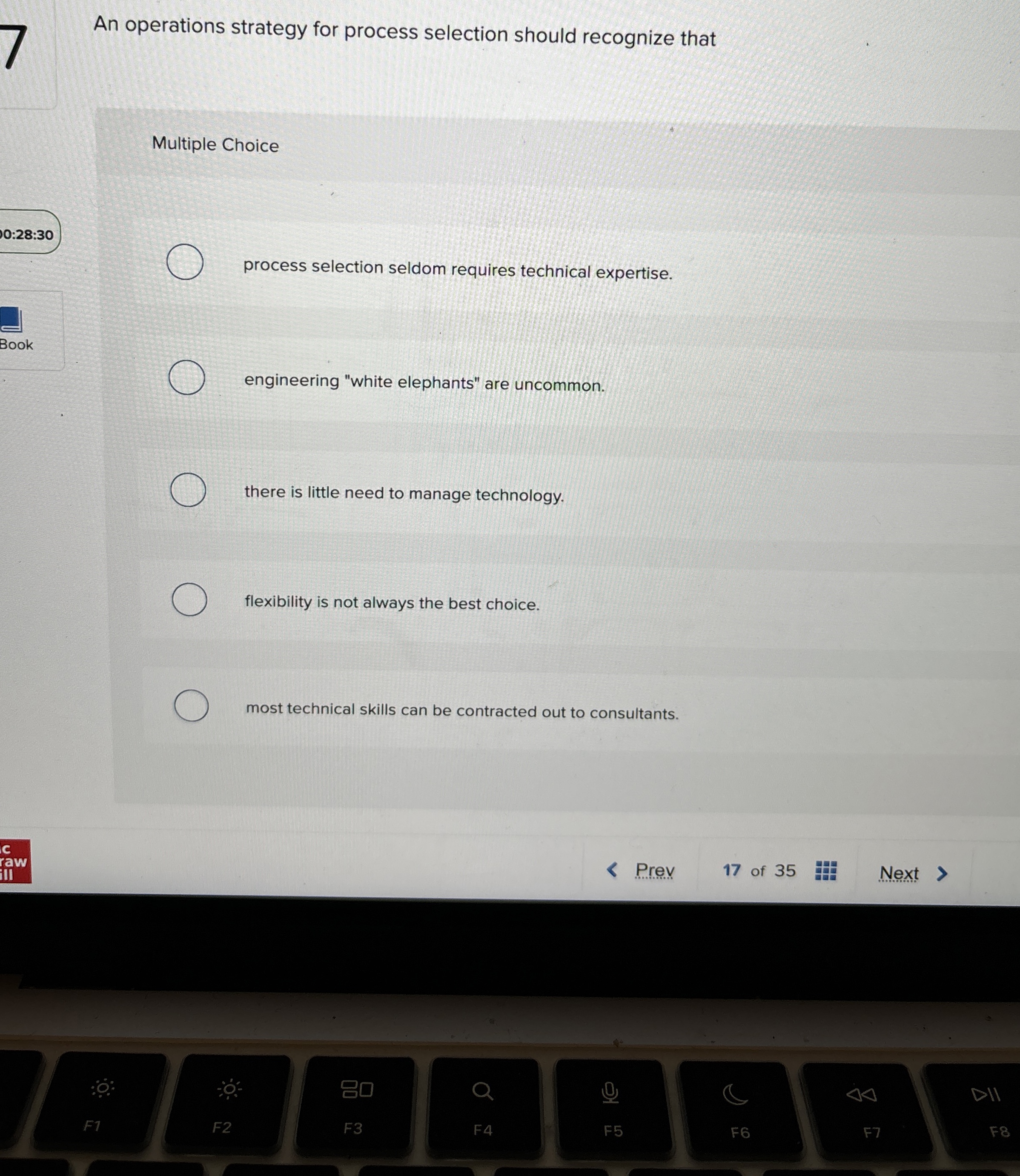 An operations strategy for process selection