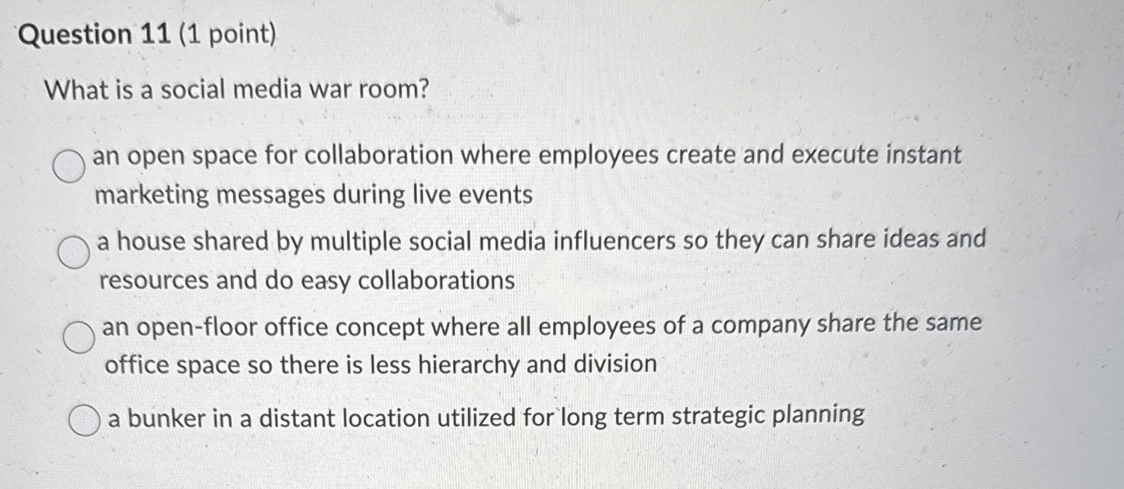 Question 1 1 ( 1 point ) What is a social media