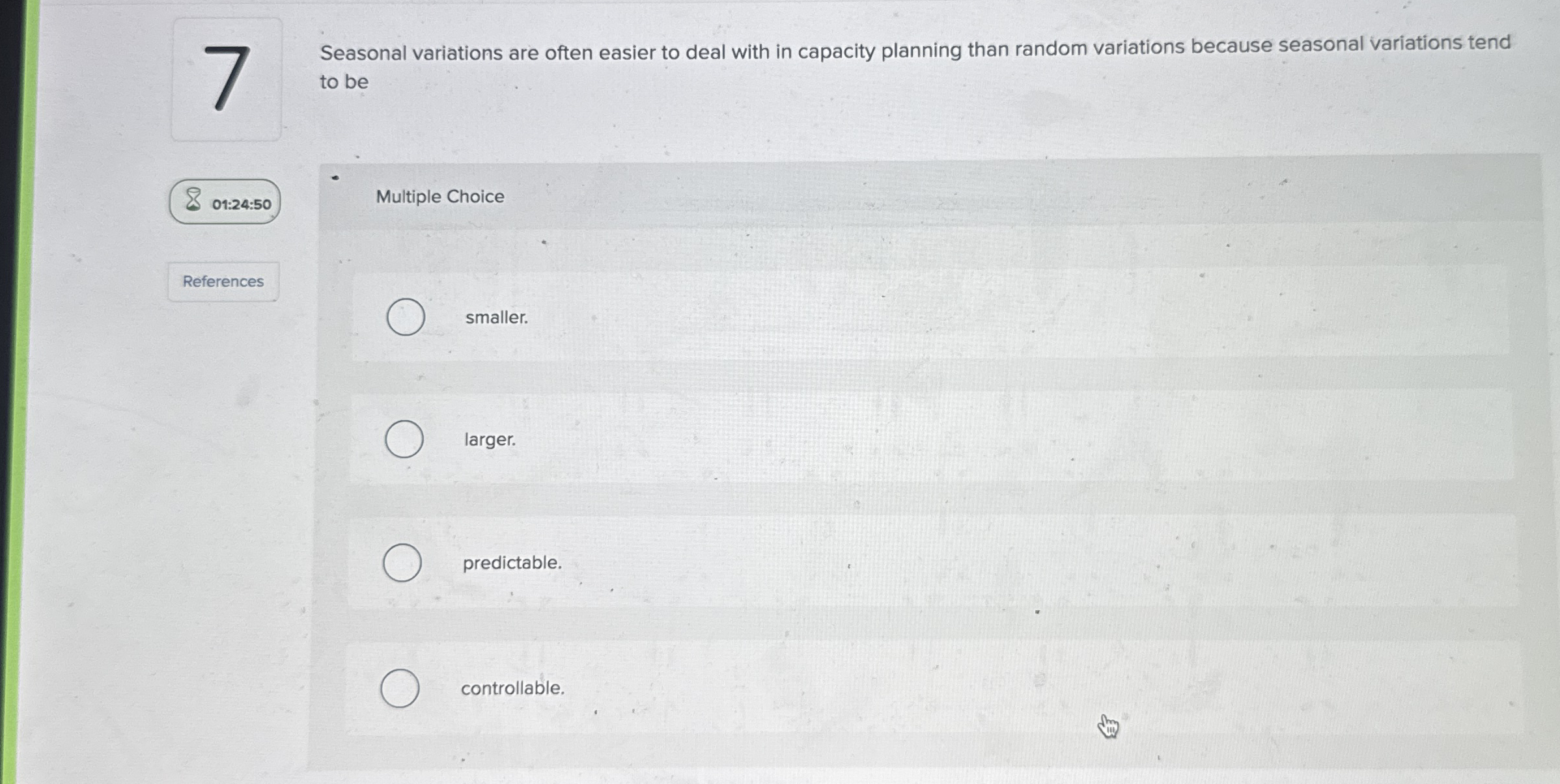 7 Seasonal variations are often easier to deal