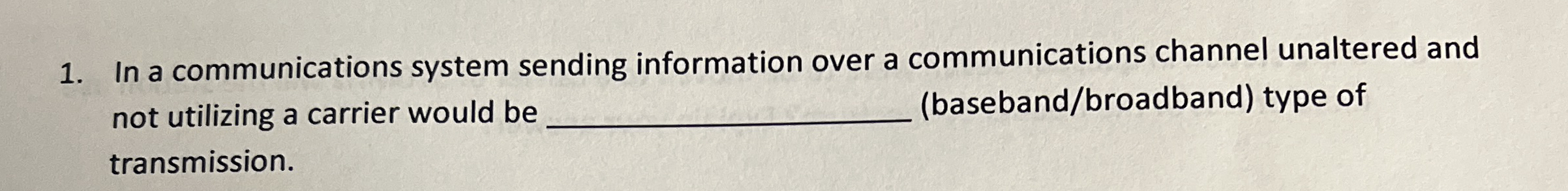 In a communications system sending information