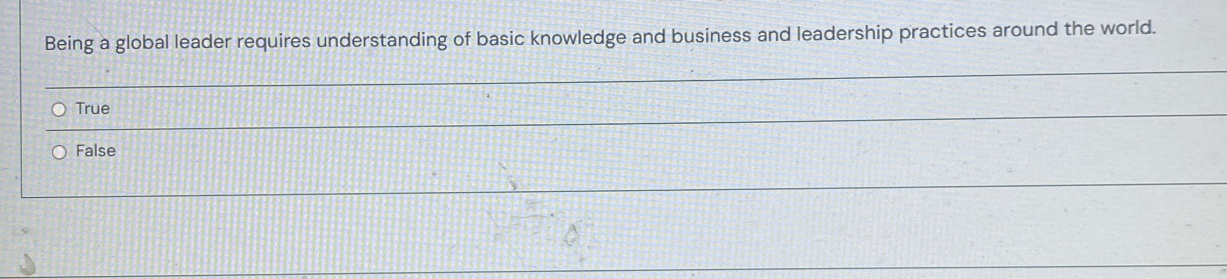 Being a global leader requires understanding of