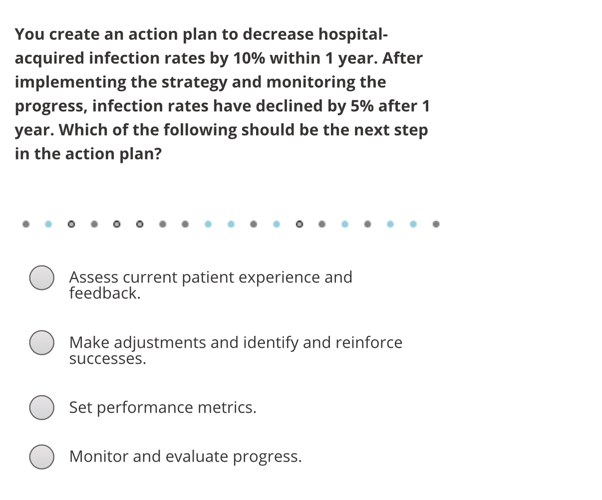You create an action plan to decrease