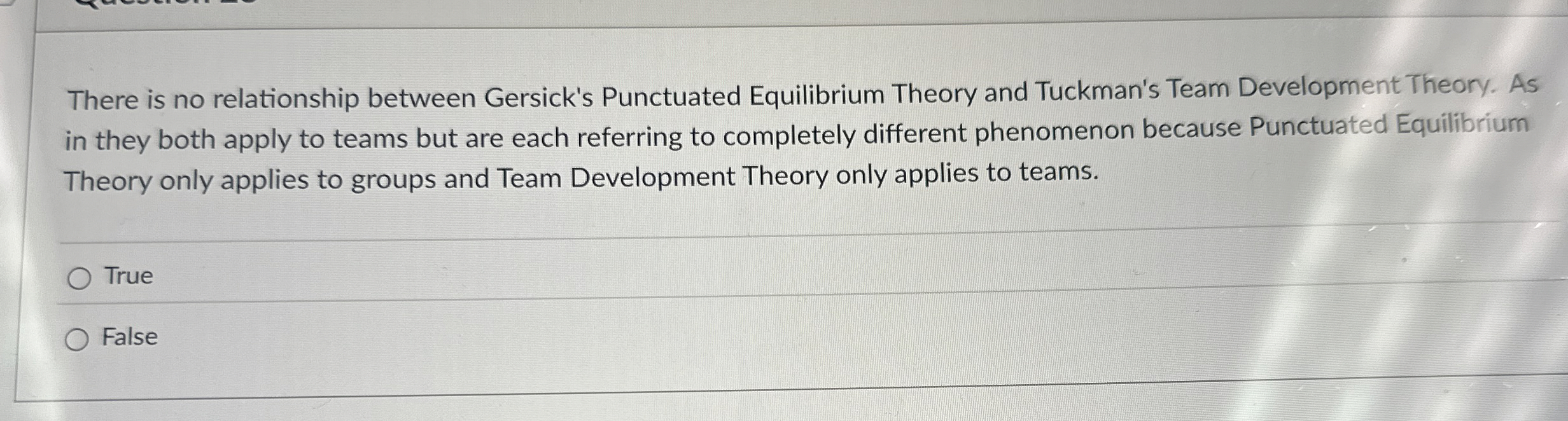 There is no relationship between Gersick's