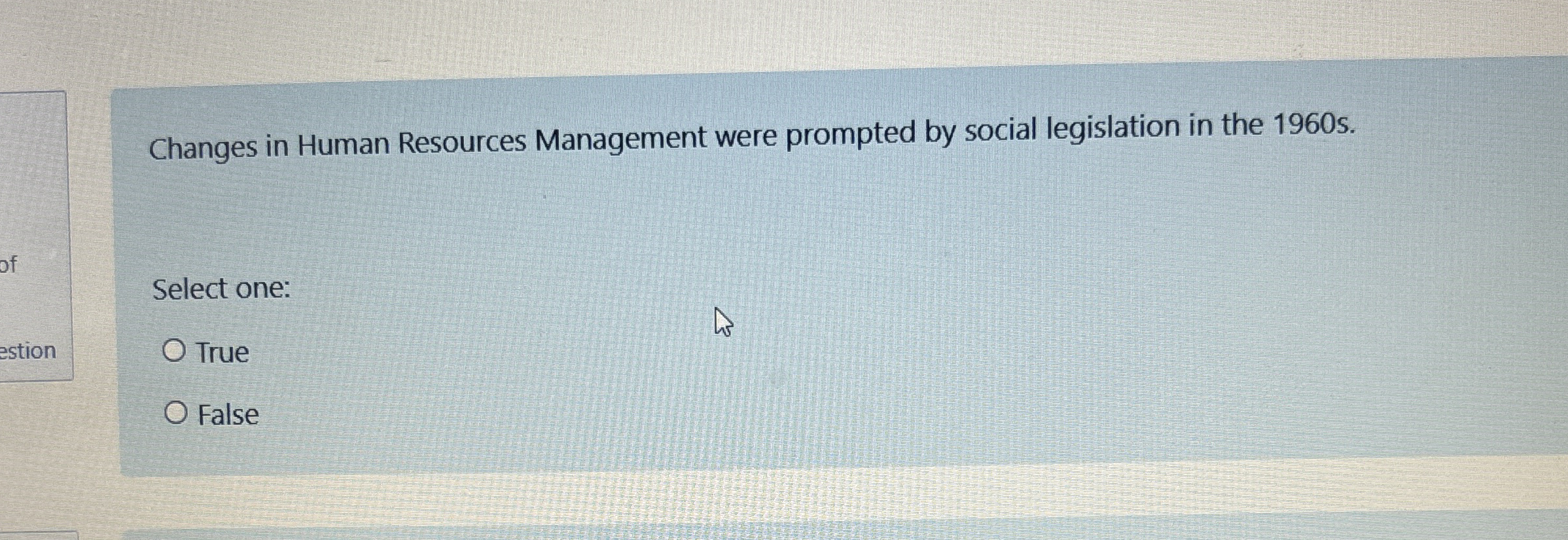 Changes in Human Resources Management were