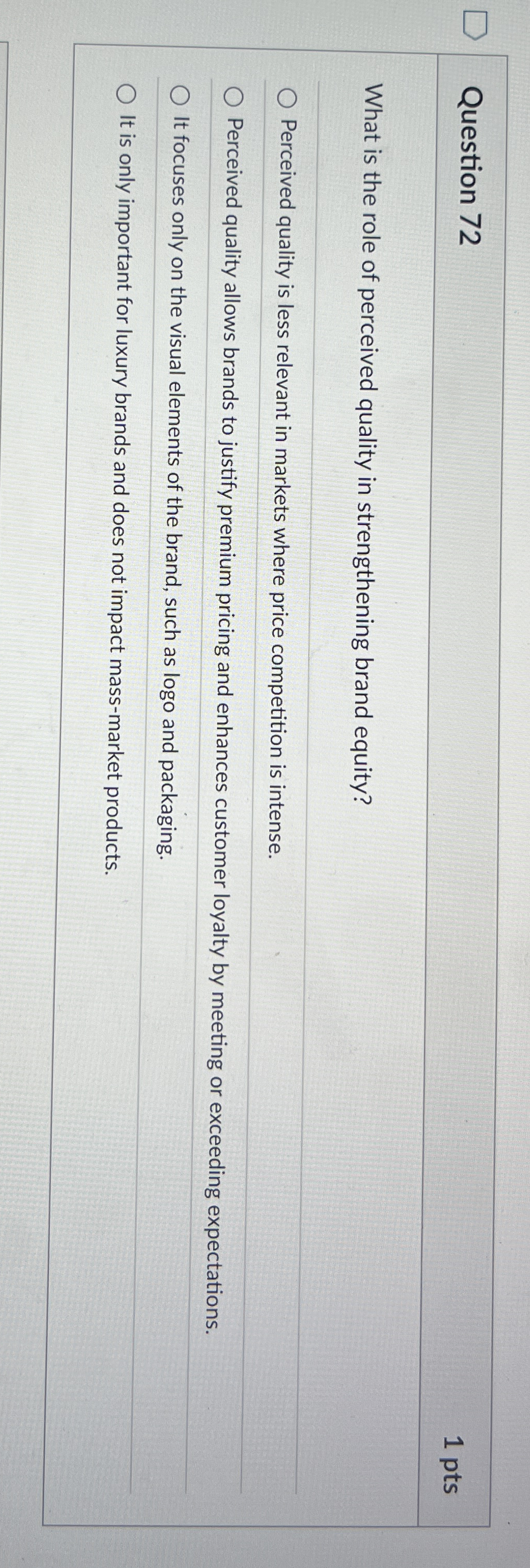 Question 7 2 1 pts What is the role of perceived