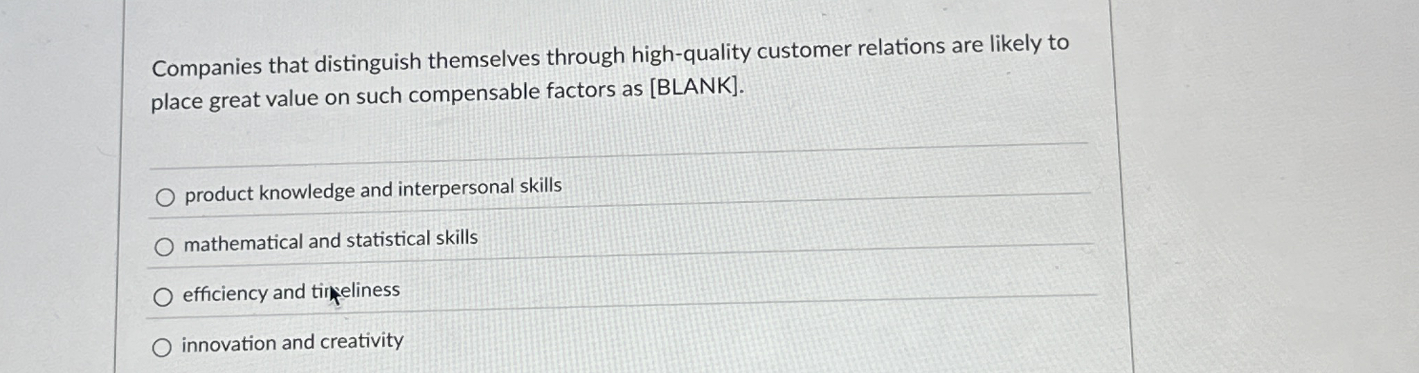 Companies that distinguish themselves through