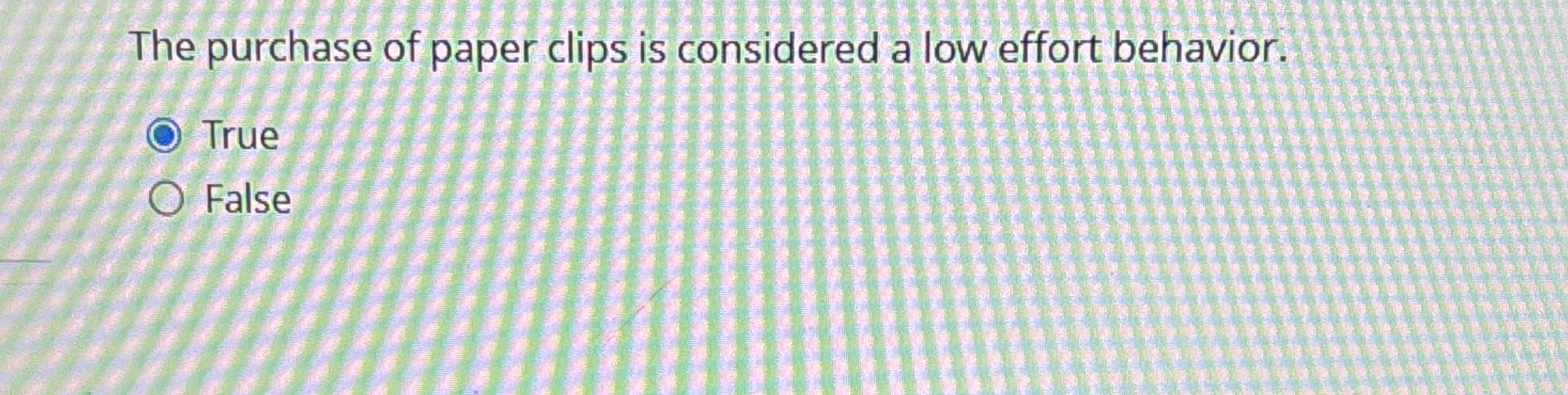 The purchase of paper clips is considered a low