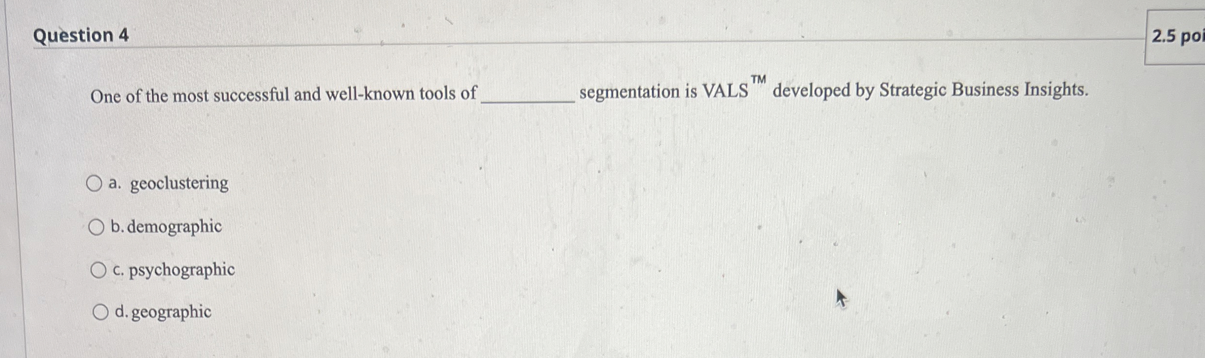Question 4 2 . 5 po One of the most successful