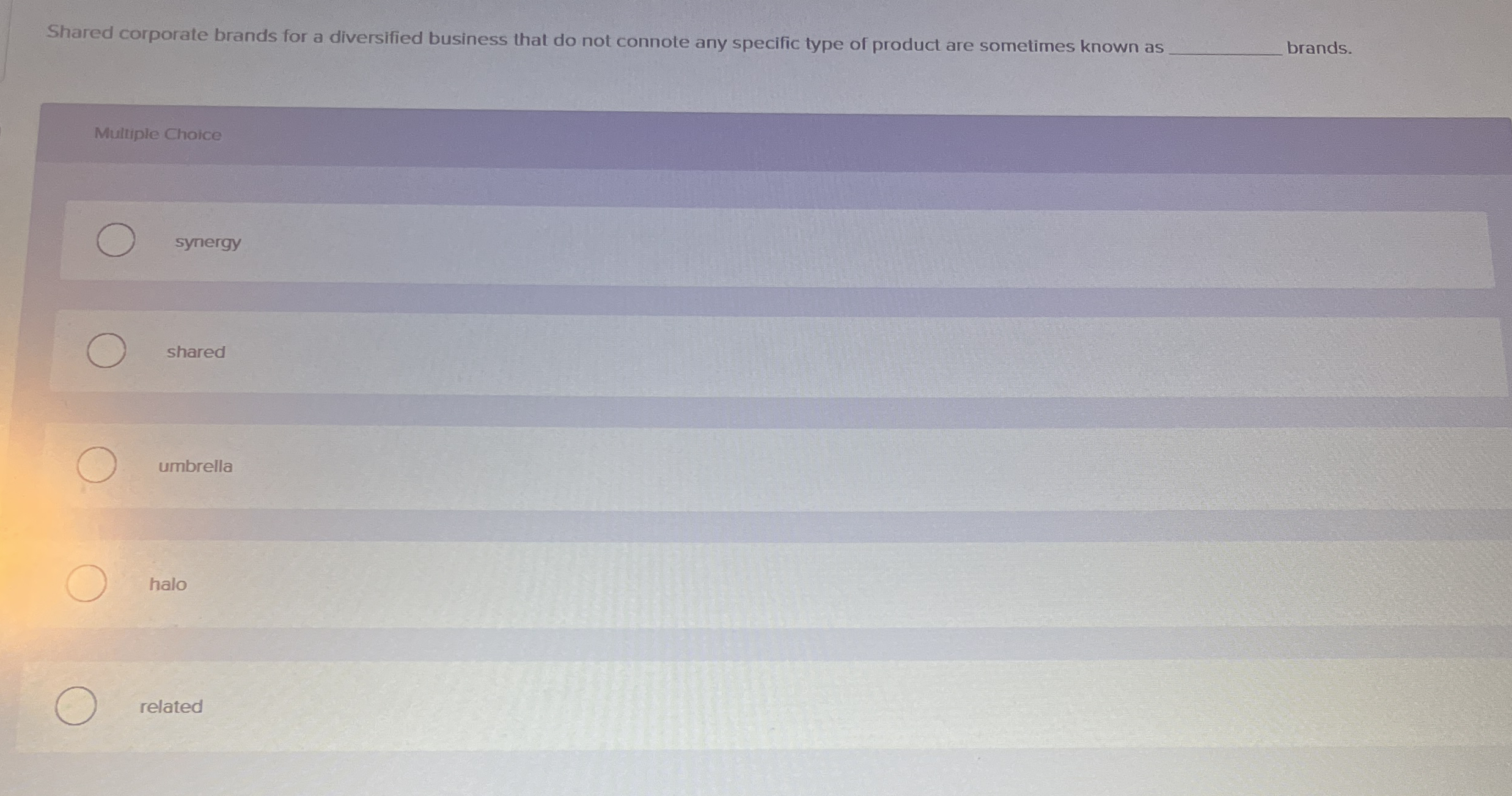 Shared corporate brands for a diversified