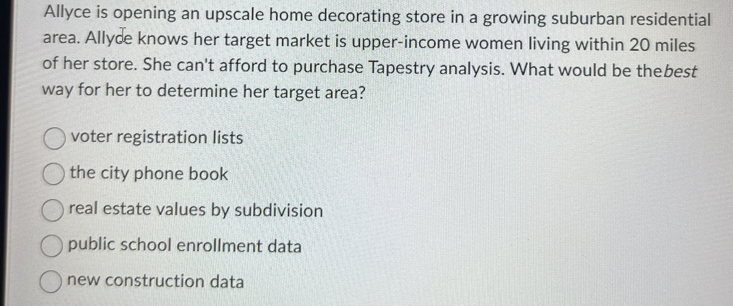 Allyce is opening an upscale home decorating