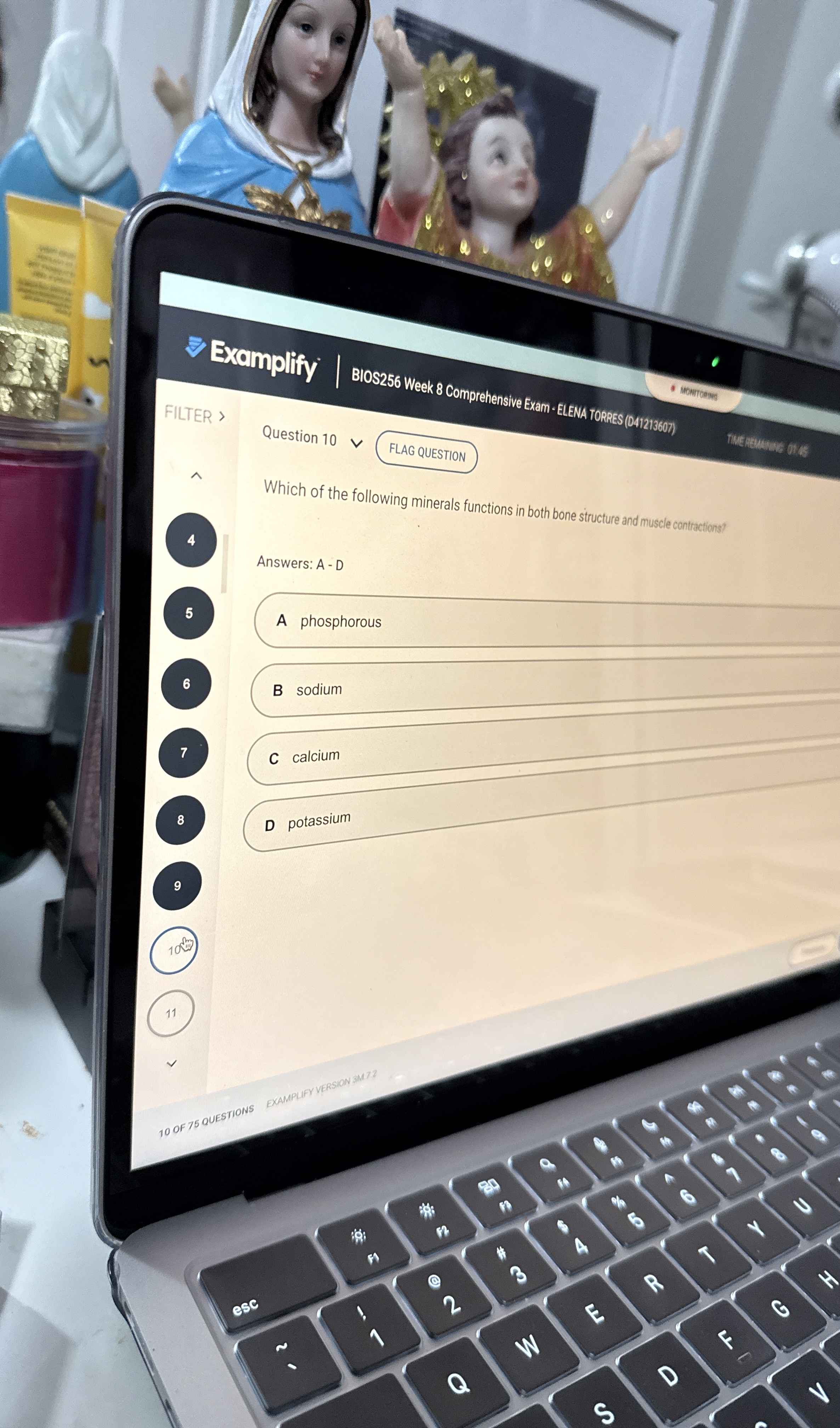 Examplify FILTER > Question 1 0 FLAG QUESTION