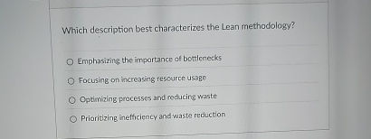 Which description best characterizes the Lean