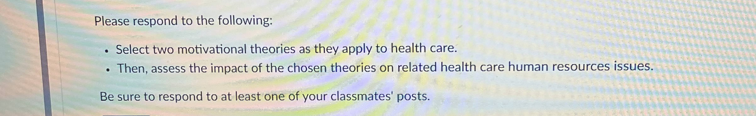 Please respond to the following: Select two