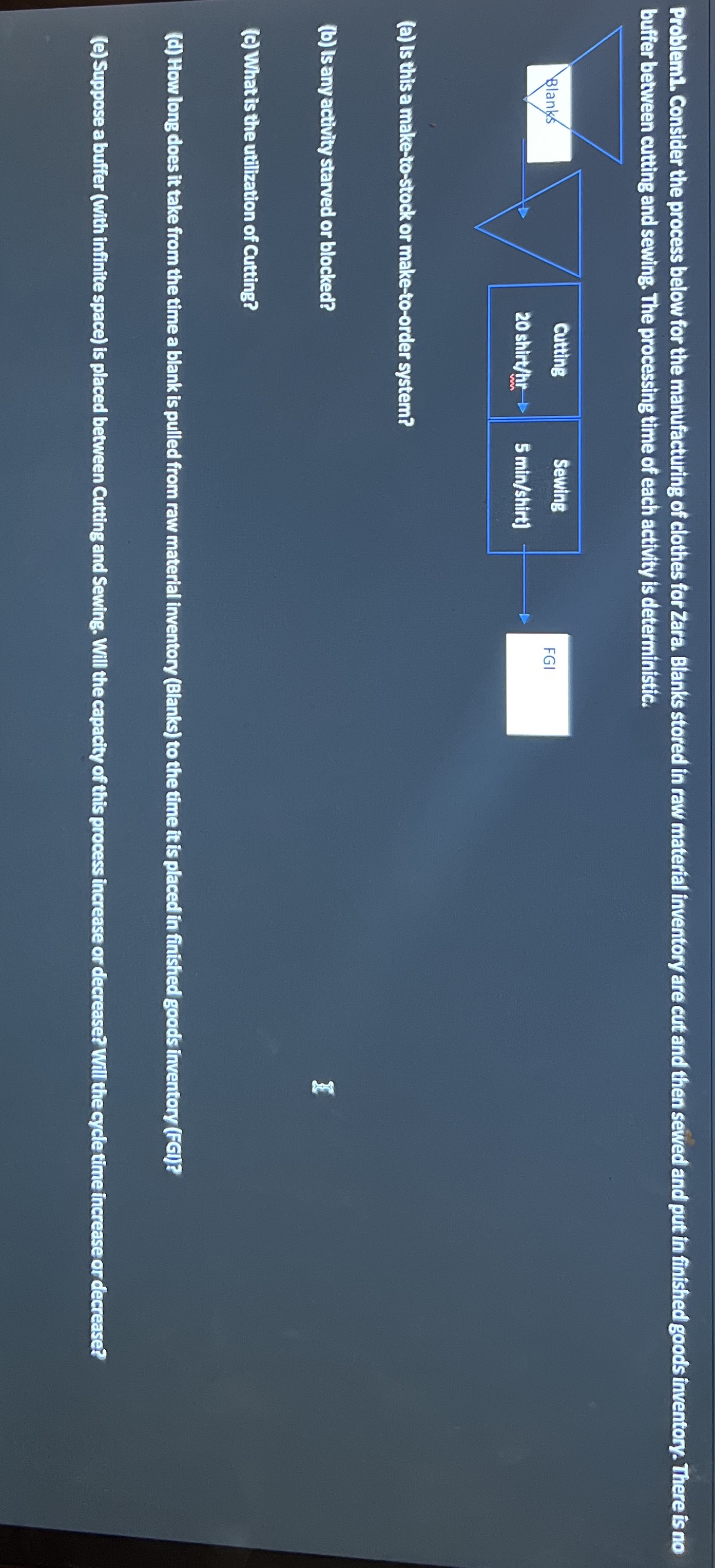 Problem 1 . Consider the process below for the