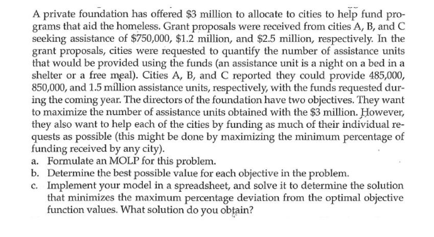 A private foundation has offered \ ( \ $ 3 \ )