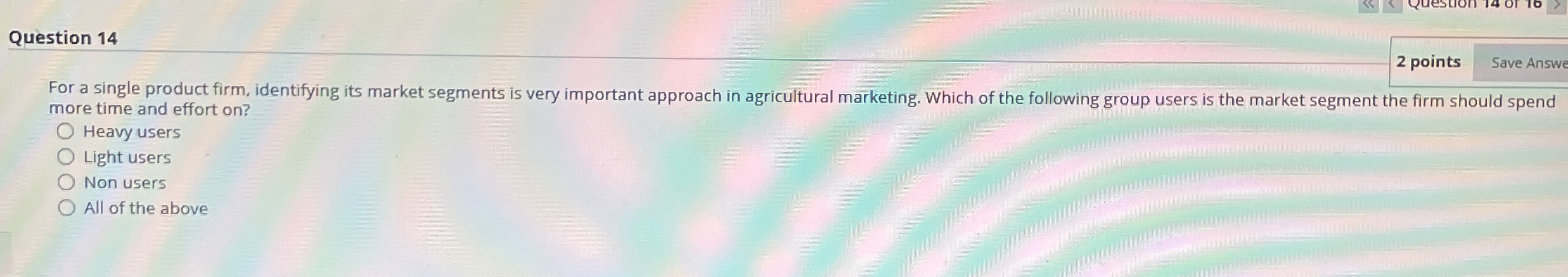 Question 1 4 2 points For a single product firm,