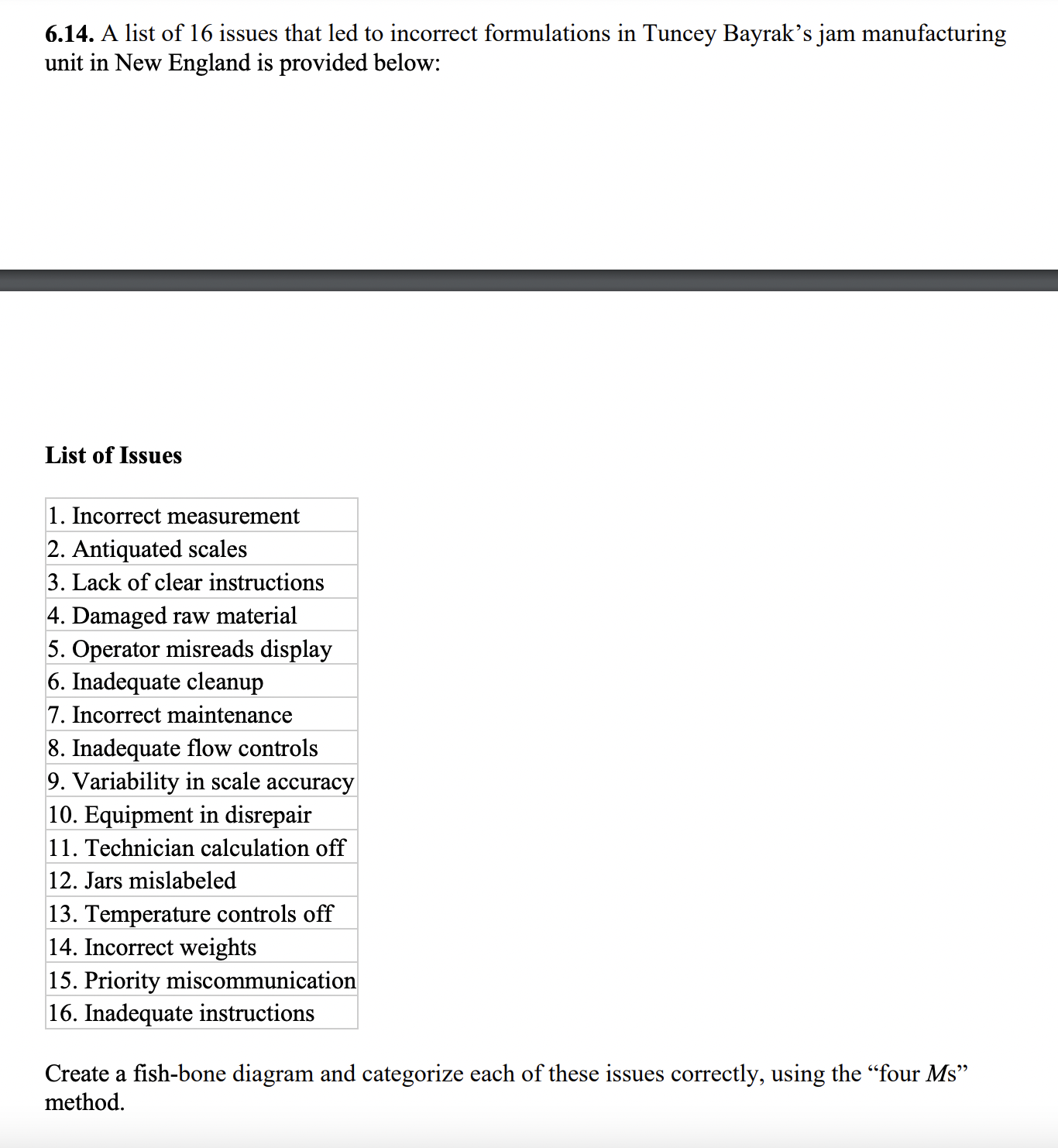 solve without using excel 6 . 1 4 . A list of 1 6
