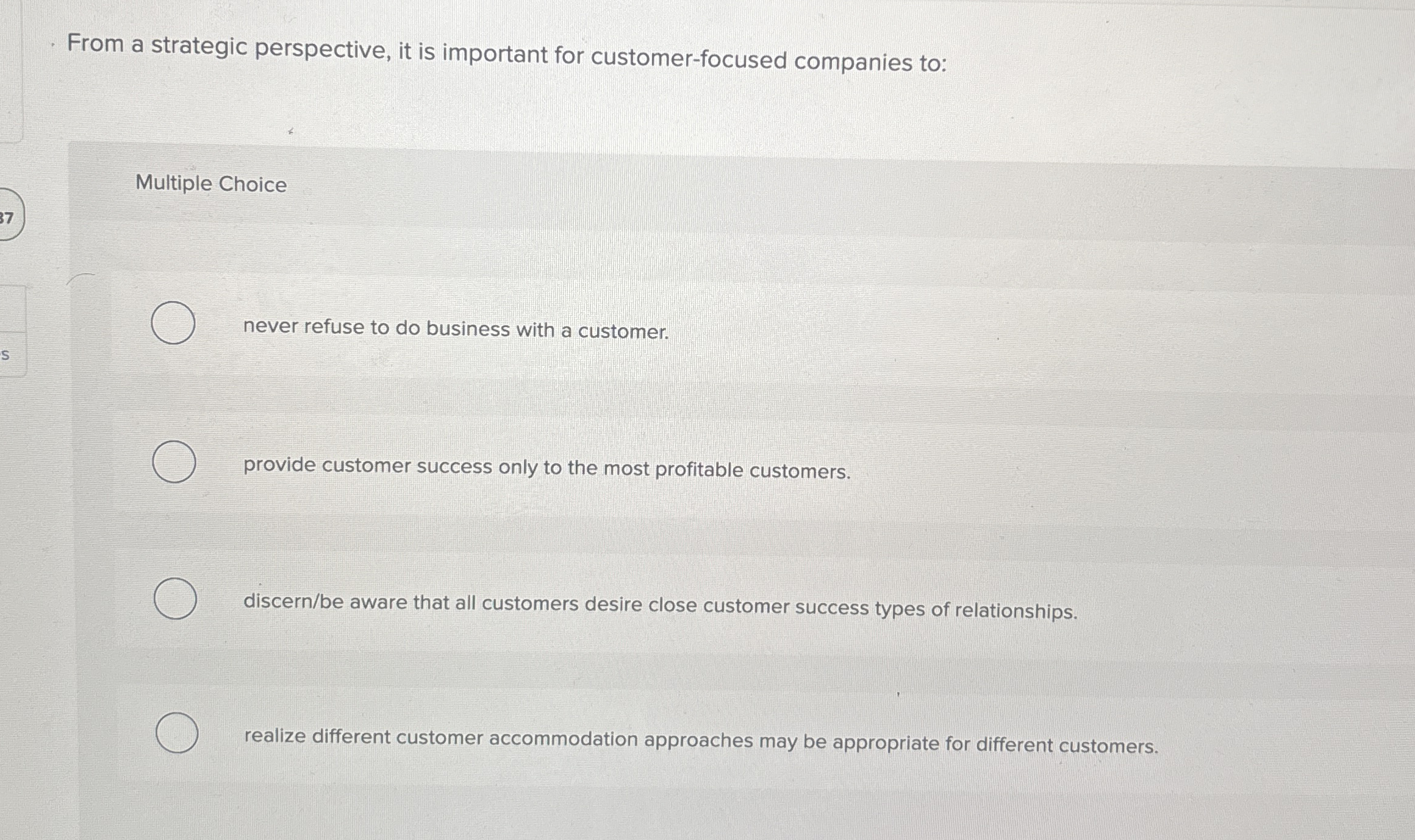 From a strategic perspective, it is important for