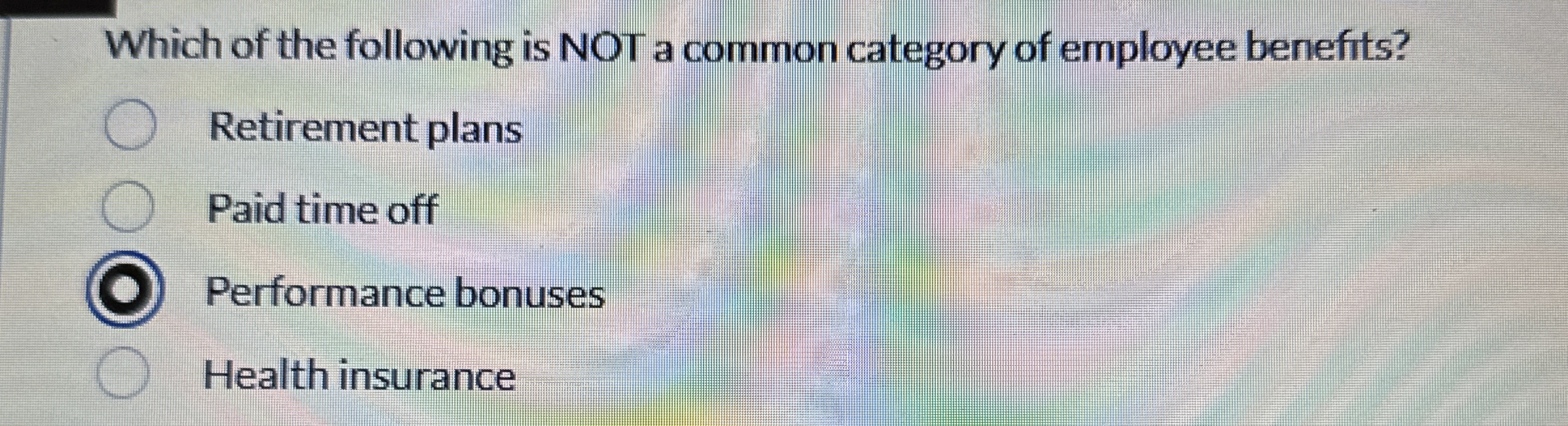 Which of the following is NOT a common category
