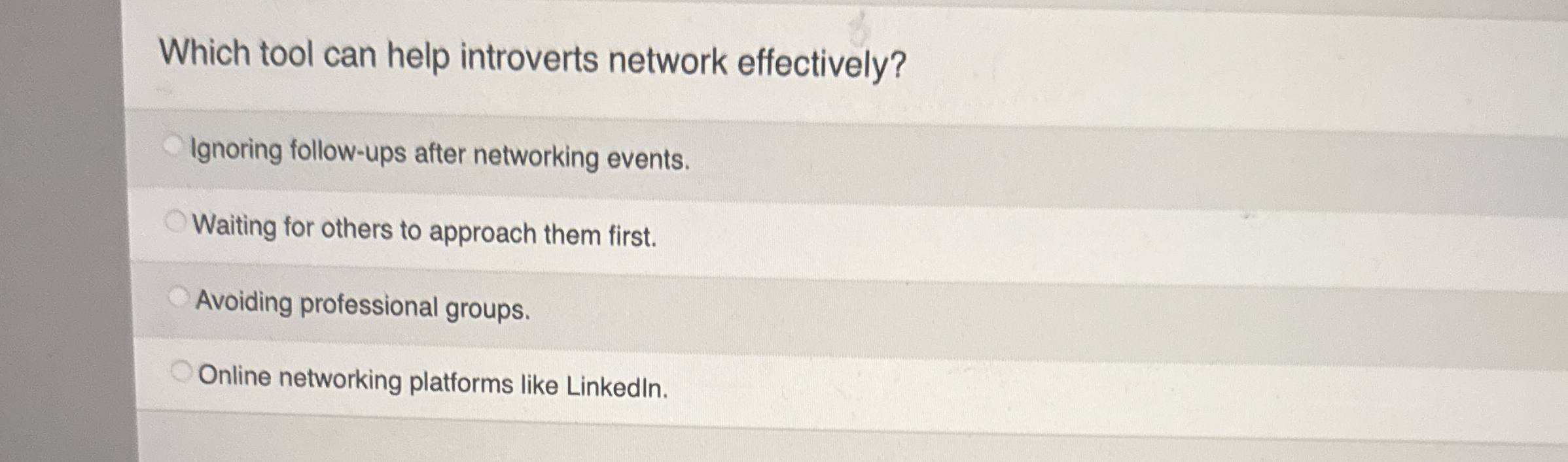 Which tool can help introverts network