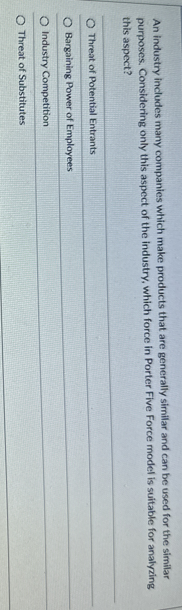 An industry includes many companies which make