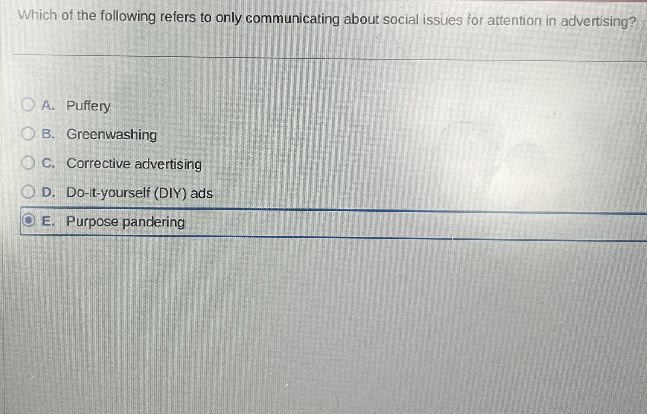 Which of the following refers to only