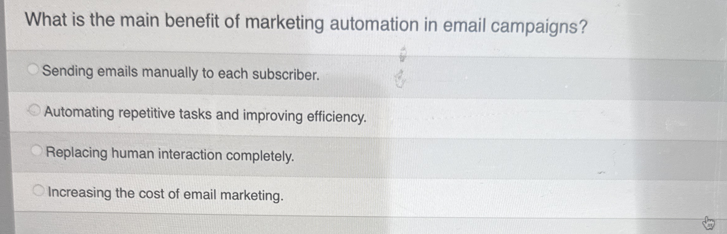 What is the main benefit of marketing automation