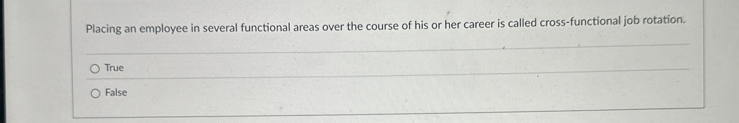 Placing an employee in several functional areas