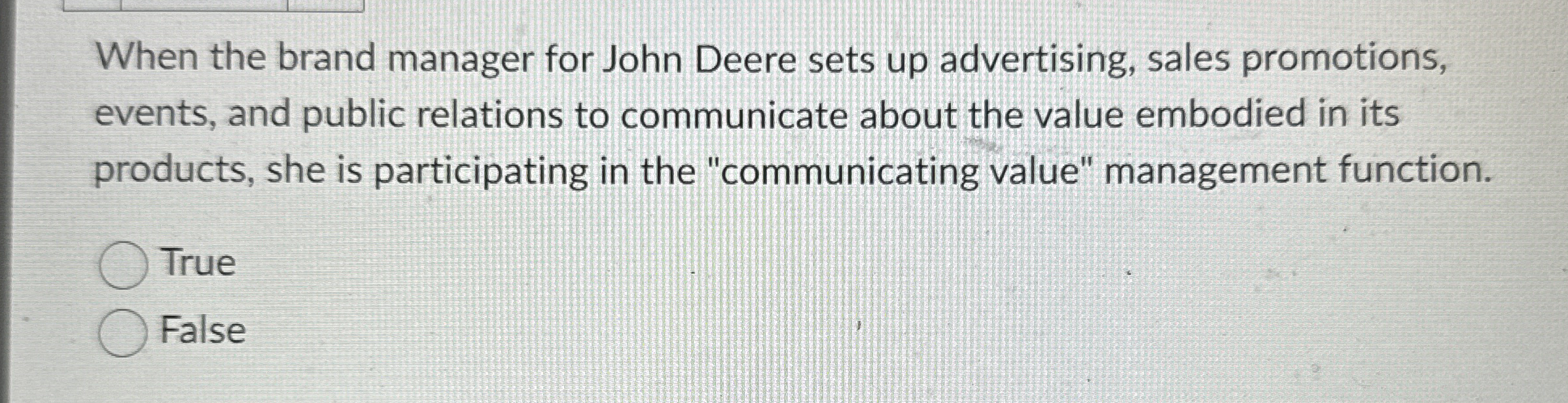 When the brand manager for John Deere sets up