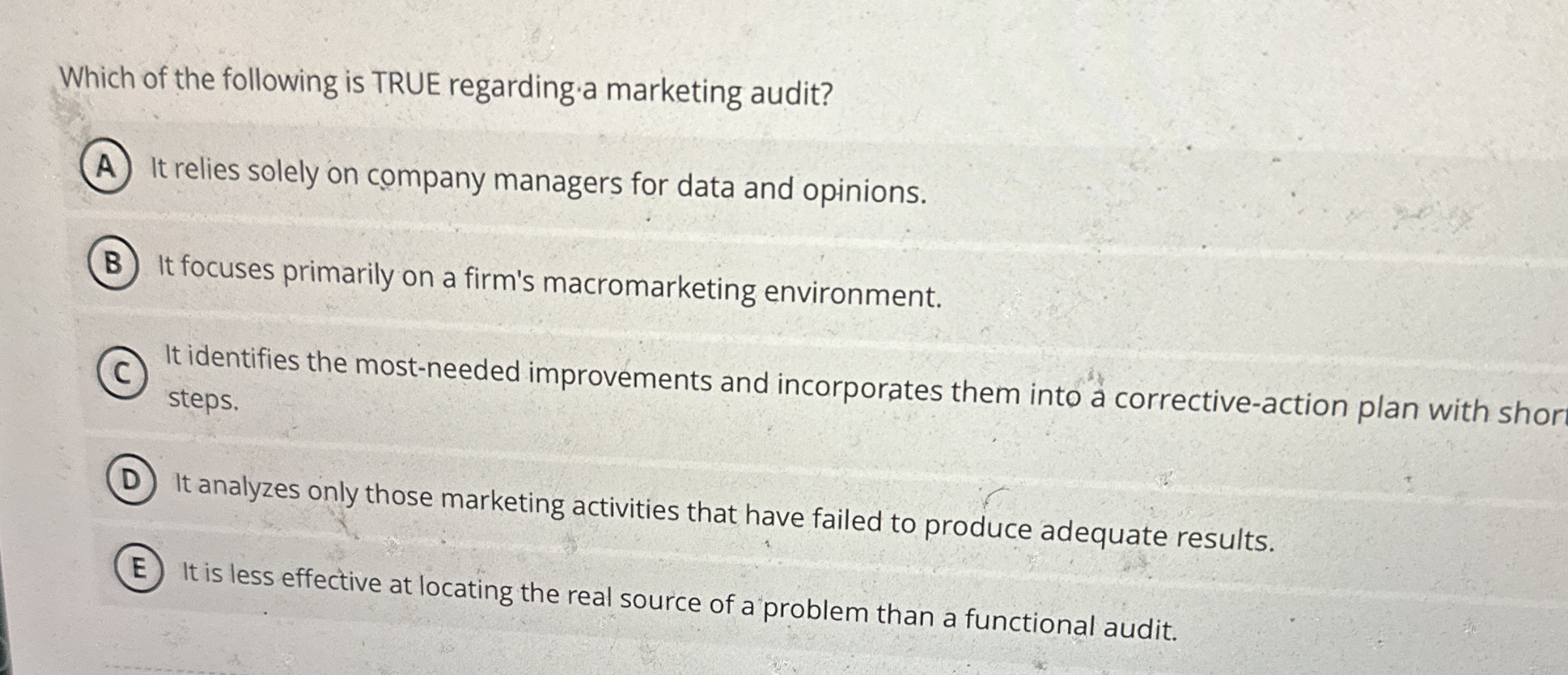 Which of the following is TRUE regarding a