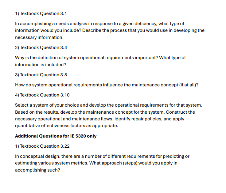 Question 3 . 1 In accomplishing a needs analysis