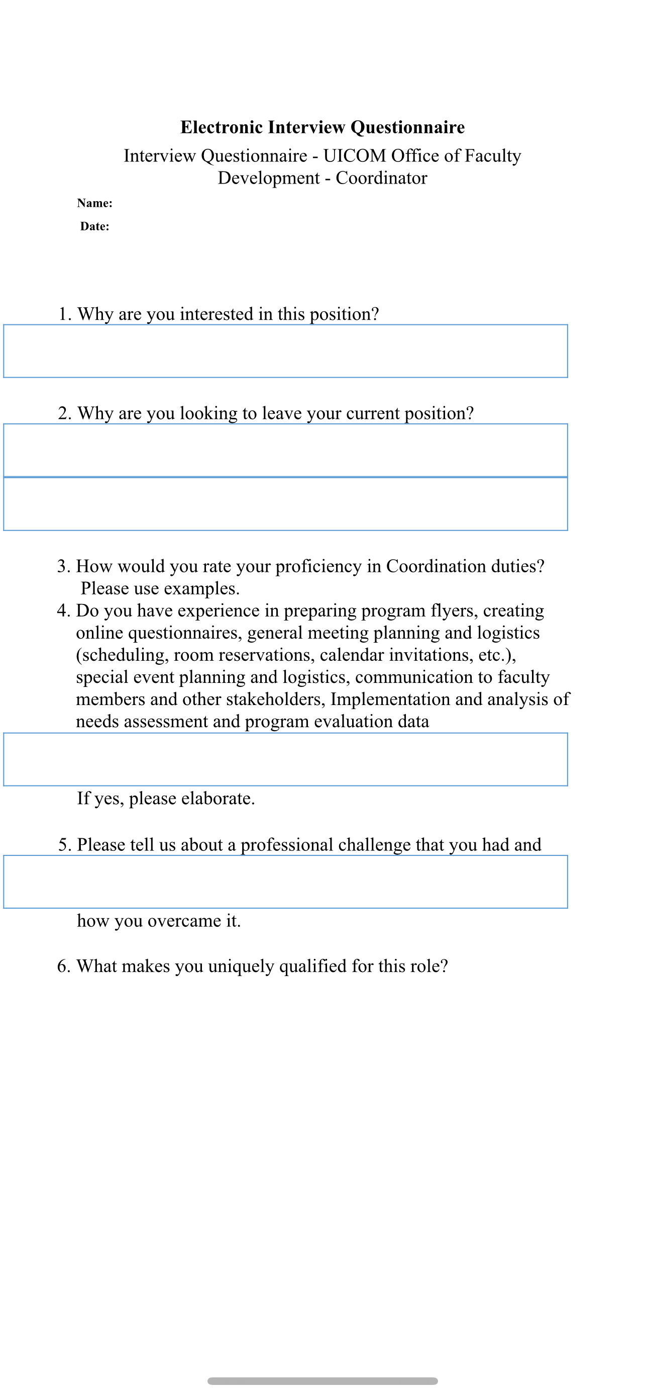 Faculty Development - Program Coordinator Why are