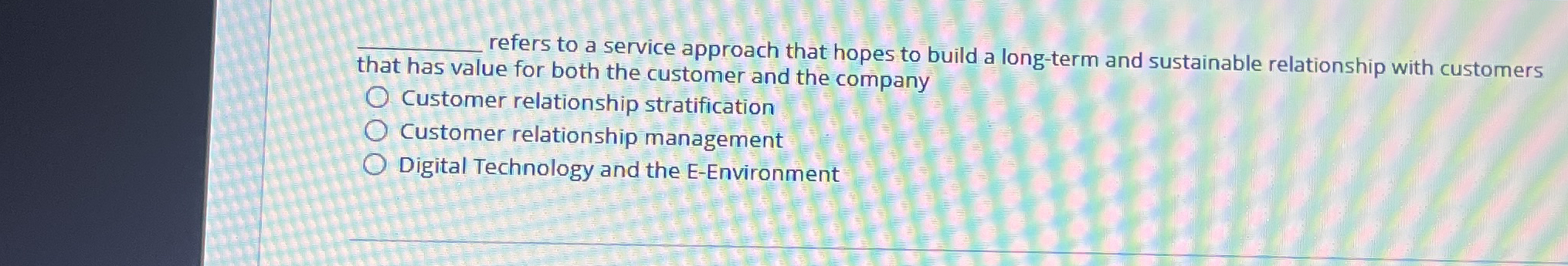 q , refers to a service approach that hopes to