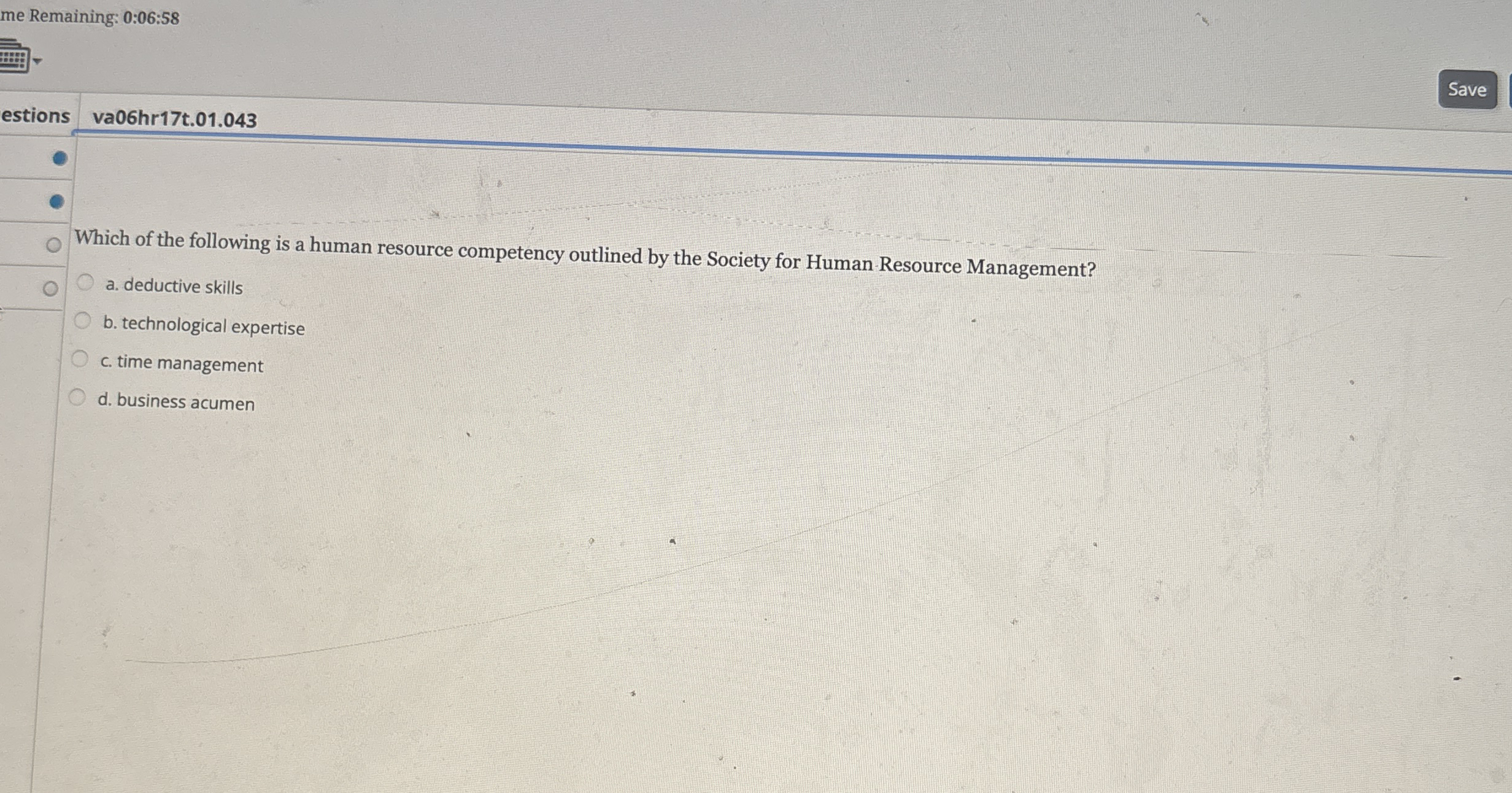 me Remaining: 0 : 0 6 : 5 8 estions va 0 6 hr 1 7