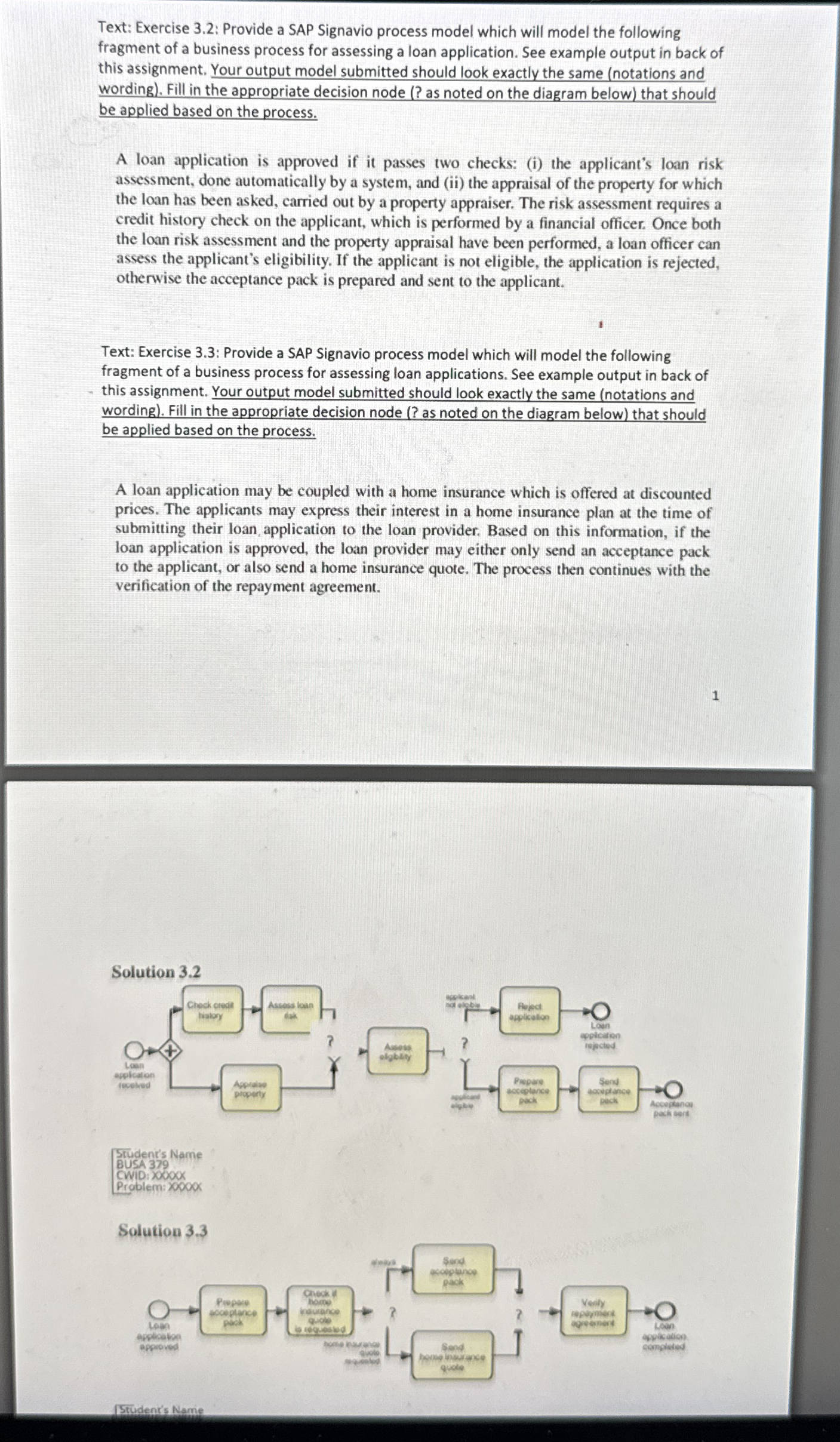 Text: Exercise 3 . 2 : Provide a SAP Signavio
