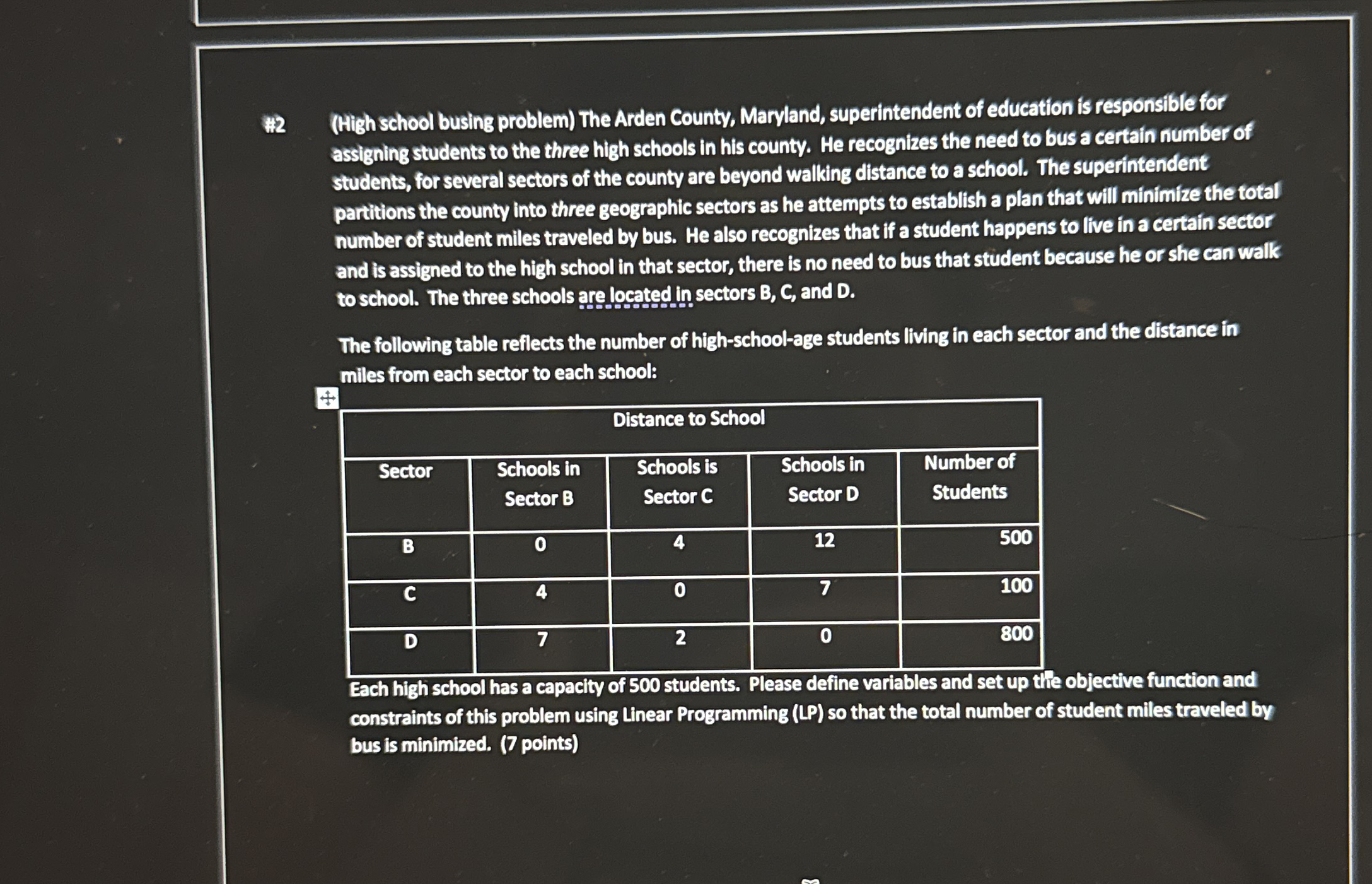 # 2 ( Aish school busing problem ) The Arden